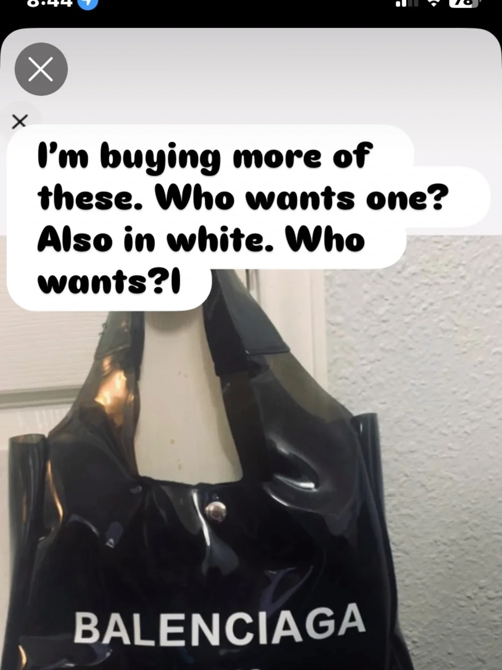 Black clear Tote